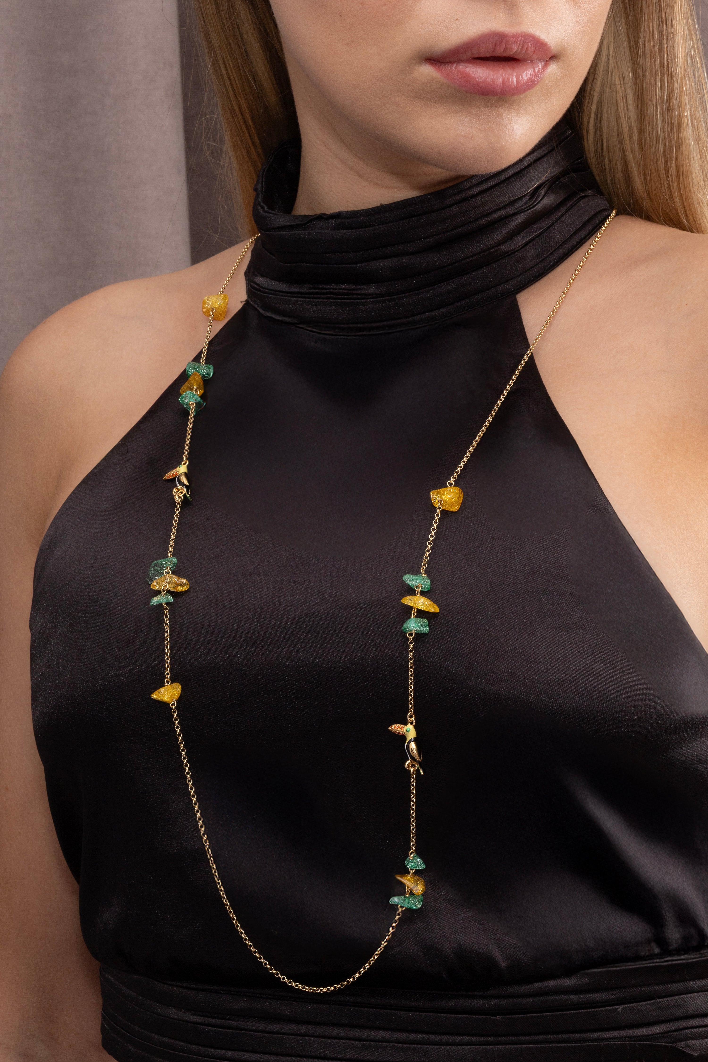 JUNGLE TIARA Koleksiyonu: Collana Caos Kolye